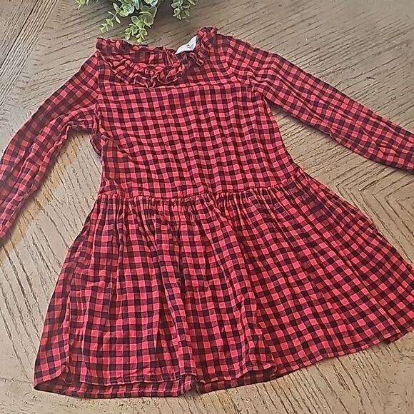 Red plaid long sleeve dress size 8 H&M - Picture 13 of 13
